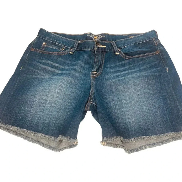 Lucky Brand Women's Medium Wash Abbey Short Denim Jean Shorts - Picture 1 of 12